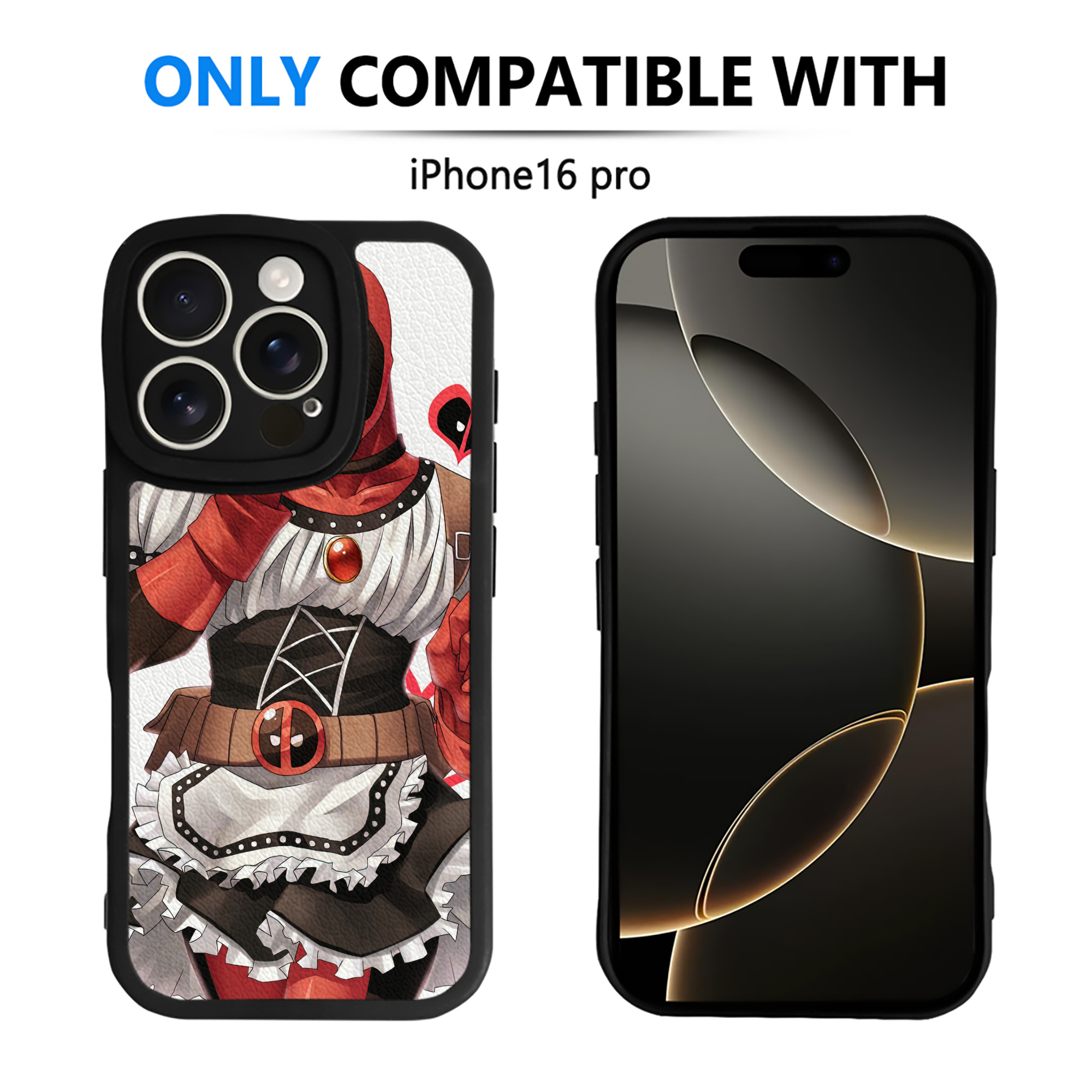 （画像用） Deadpool デッドプール 【iPhone 16シリーズ対応】シリコンスマホケース（レザー調） 材質：シリコン